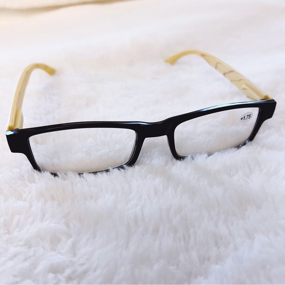 Rory Black & Light Wood Rectangular Reader Glasse… - image 7